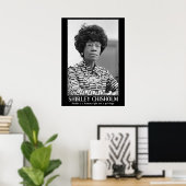 POSTER SHIRLEY CHISHOLM - CITATION D'HISTOIRE NOIRE (Bureau à domicile)