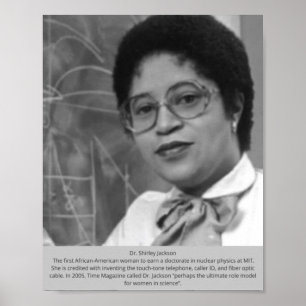 Poster Shirley Jackson - Inventeur afro-américain