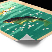 Poster Shiro Kasamatsu Karp Koi étang à poissons art japo (Coin)