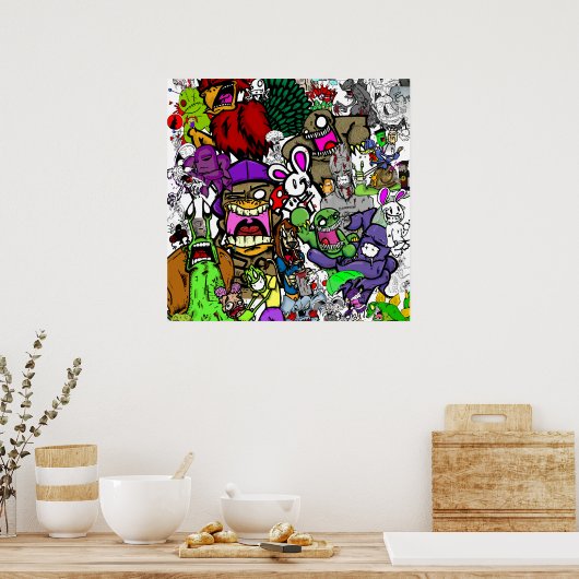 Poster Shiroi Usagi Canvas (Cuisine)