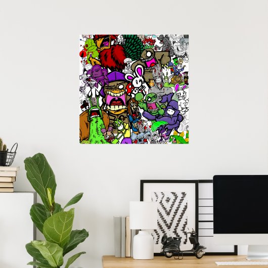 Poster Shiroi Usagi Canvas (Bureau à domicile)