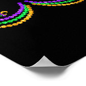 Poster Shirt Mardi Gras Funny Beads S Outline Costume Hum (Coin)