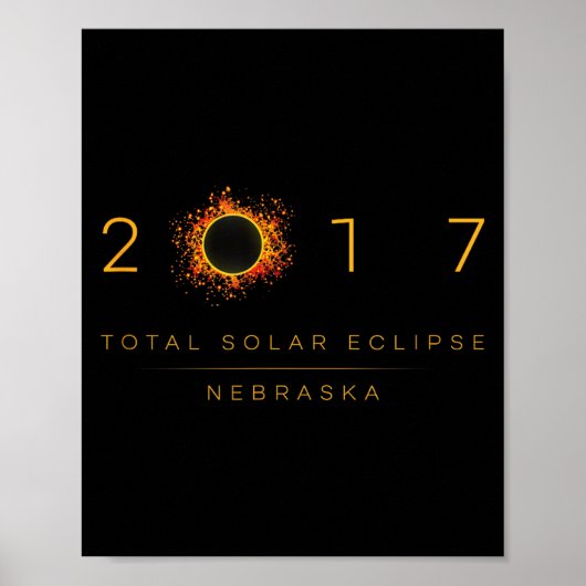 Poster Shirt Total Solar Eclipse Nebraska 2017 (Devant)