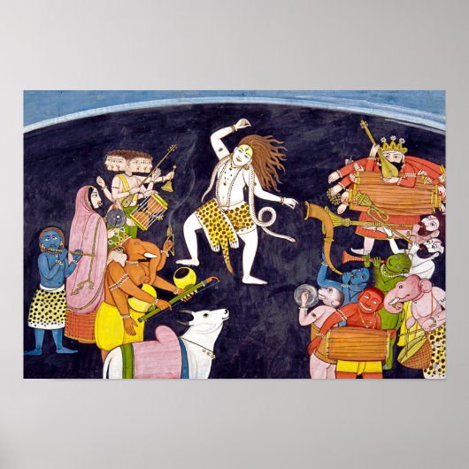 Poster Shiva Dansant La Peinture Indienne (Devant)