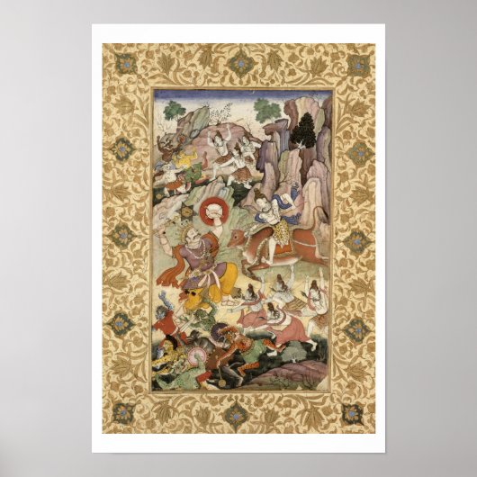 Poster Shiva killing the Demon Andhaka, c.1585-90 (Devant)