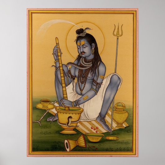 Poster Shiva Making Bhang (Devant)