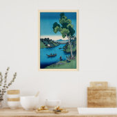 Poster Shizuka na Minamo Print, Peaceful Bay Scene (Cuisine)