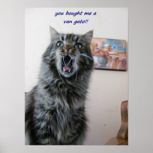 Poster Shocked Kitty Loves Painting