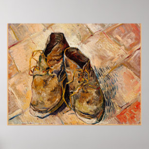 Poster Shoes, famous Van Gogh painting,