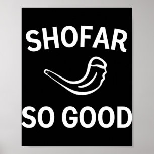 Poster Shofar si bon Rosh Hashh corne de bélier juive Nou
