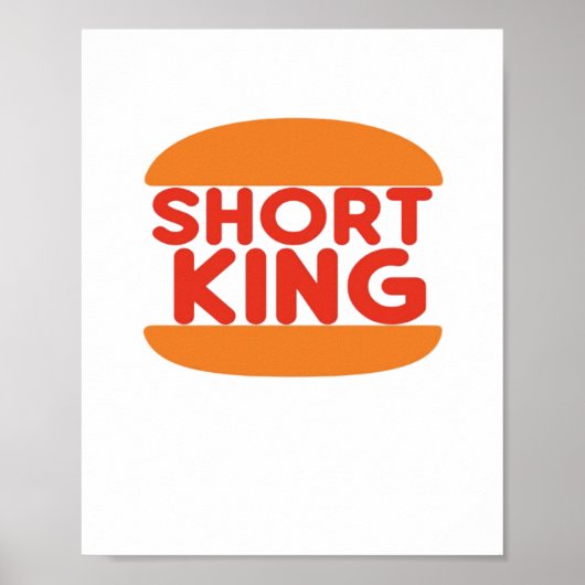 Poster Short King Funny Minimal Design (Devant)