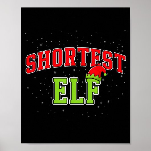 Poster Shortest Elf Christmas Family Matching Group Xmas  (Devant)