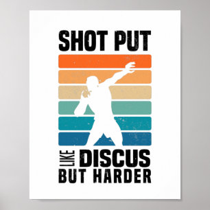 Poster Shot put sport   Putter Funny Saying
