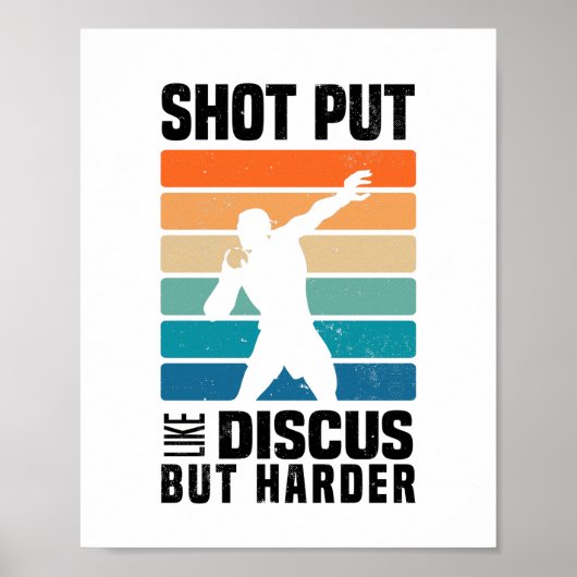 Poster Shot put sport | Putter Funny Saying (Devant)