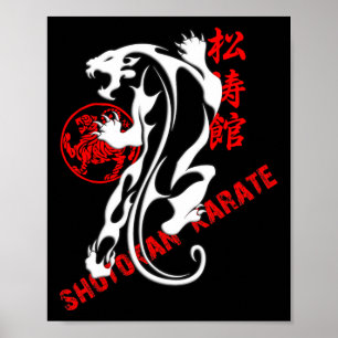 Poster Shotokan Karate Tiger Prowess - Arts Martiaux Budo