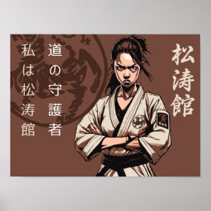 Poster Shotokan : Le chemin du guerrier vers la maîtrise