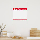 Poster Shout out board employee daily kudos post-its (Cuisine)