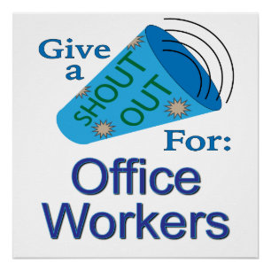 Poster Shout Out pour les employés de bureau