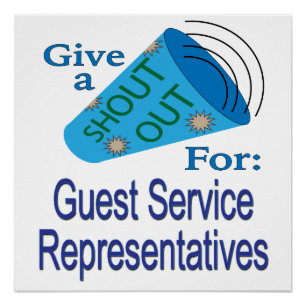 Poster Shout Out pour les représentants du service invité