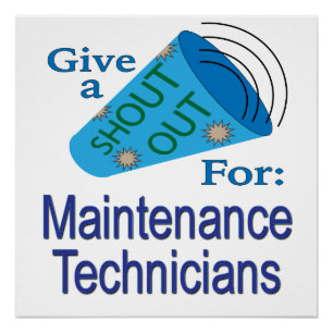 Poster Shout Out pour les techniciens de maintenance