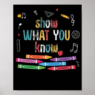 Poster Show What You Know Exam Testing Day Students