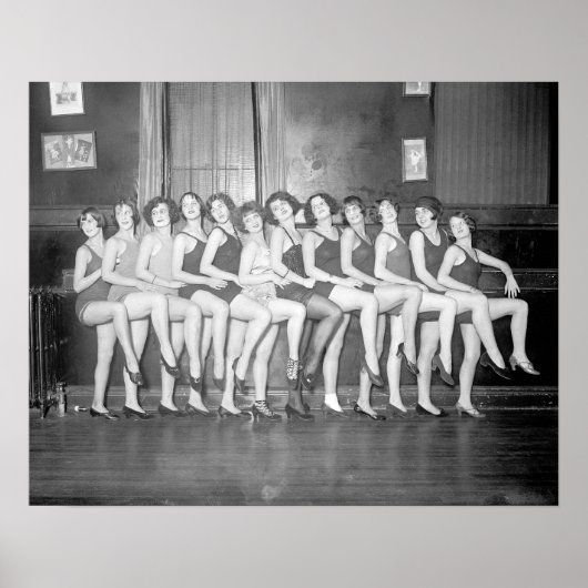 Poster Showgirls, 1925. Photo vintage (Devant)