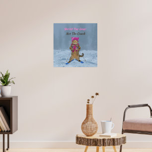 Poster, Shred de Gnar Ski Cat Poster
