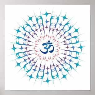 Poster Shri Yantra or Sri Chakra - Glowing Energy