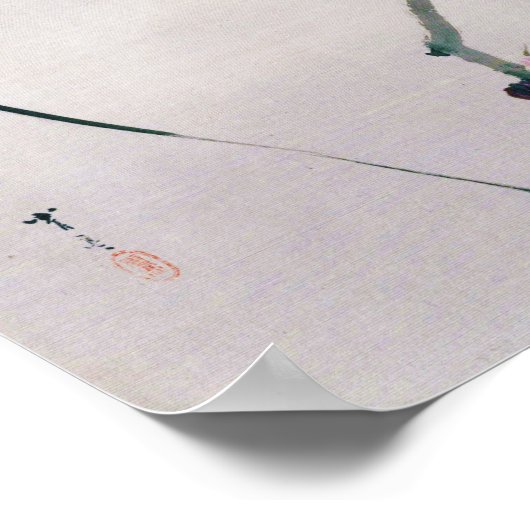 Poster Shrike et Spider à tête molle, Watanabe Seitei (Coin)