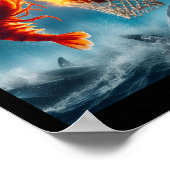 Poster Shrimp Dunking On Shark Funny Fishing Meme  (Coin)