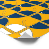 Poster SHRIMPLEMENT mignonne Bleu Jaune Nursery sur mesur (Coin)