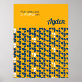 Poster SHRIMPLEMENT mignonne Pépinière Bleue Jaune Person (Devant)