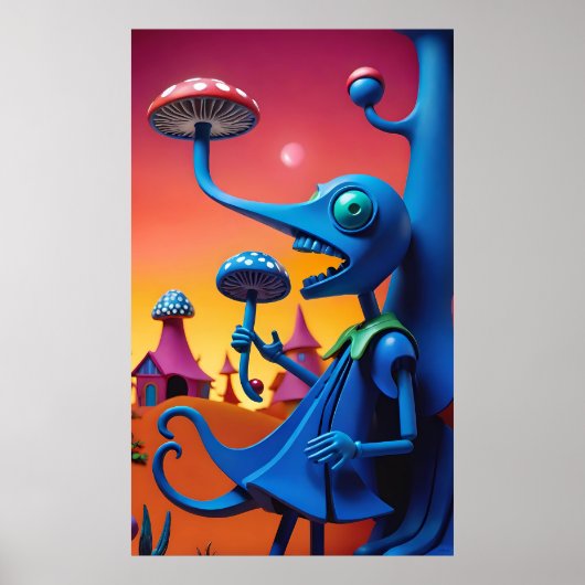 Poster Shroomin 'n' Bloom'n - Ken Gage Surreal Art (Devant)