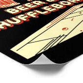 Poster Shuffleboard Player Beer  (Coin)