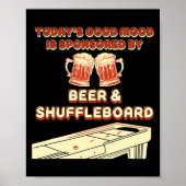 Poster Shuffleboard Player Beer  (Devant)