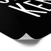 Poster Shush Kebab Funny Food Pun Dark BG (Coin)