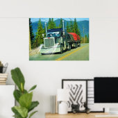 Poster Shuswap Cargo Freight Truck Highway Driving Art (Bureau à domicile)