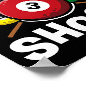 Poster Shut And Shoot Pool Joueurs Snooker Jeu Billard (Coin)