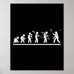 Poster Shutt Evolution Hommes Femmes Drôle Badminton