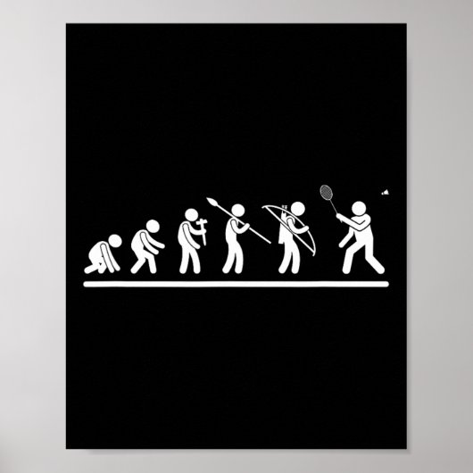 Poster Shutt Evolution Hommes Femmes Drôle Badminton (Devant)