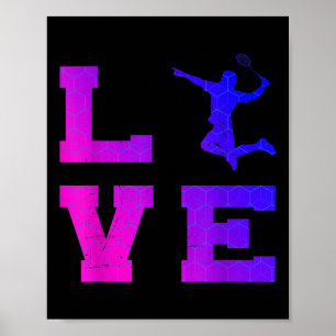 Poster Shutter Squash femmes Badminton Mens