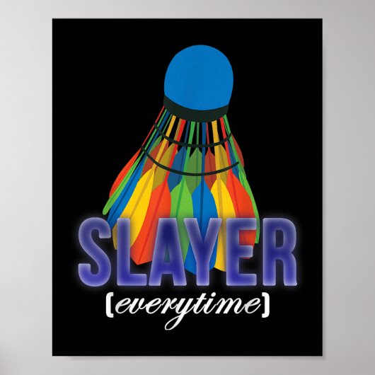 Poster Shuttle Badminton Player Quote  (Devant)