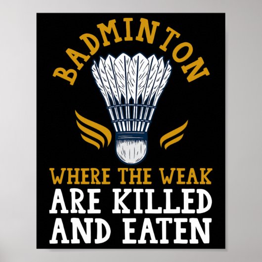 Poster Shuttle Joueur Badminton (Devant)