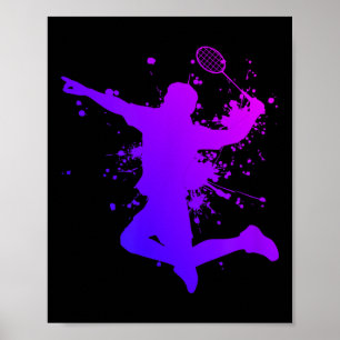 Poster Shuttle Mens Squash Badminton Joueur Badminton Bad