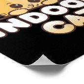 Poster Shy Orange Kitty Sorry I Can't I'm An Indoor Cat (Coin)