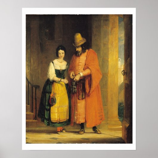 Poster Shylock et Jessica de "Le Marchand de Venise", (Devant)