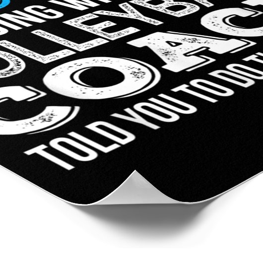 Poster Si au début vous ne réussissez pas Fun Volleyball (Coin)