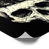 Poster Si ça va assis crâne de chat noir mème de chat min (Coin)
