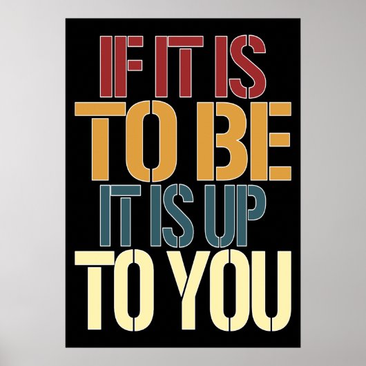 Poster Si cela doit être, c'est à vous (Devant)