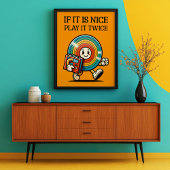 Poster Si c'est Nice Jouer Il Deux Fois Mascot Vinyl Art
